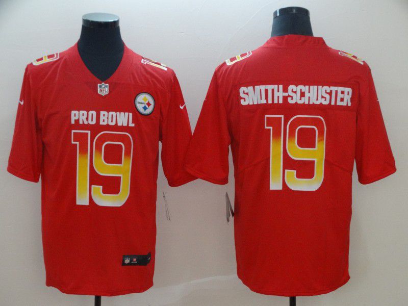 Men Pittsburgh Steelers #19 Smith.Schuster red Nike Royal 2019 Pro Bowl Limited Jersey->kansas city chiefs->NFL Jersey